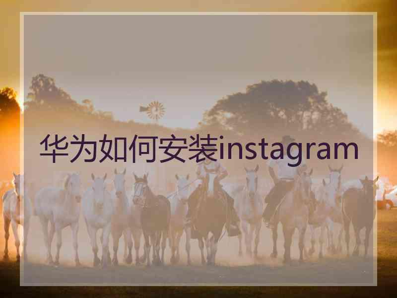 华为如何安装instagram