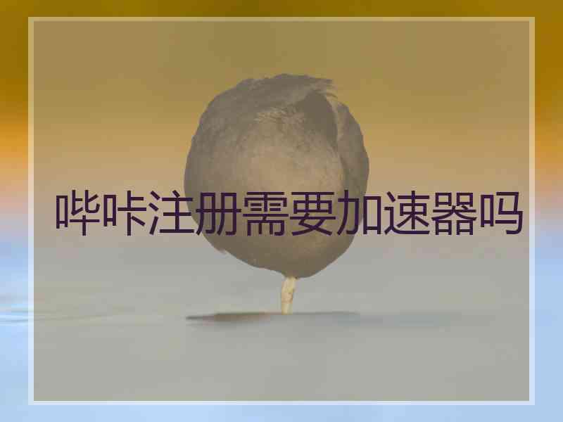 哔咔注册需要加速器吗
