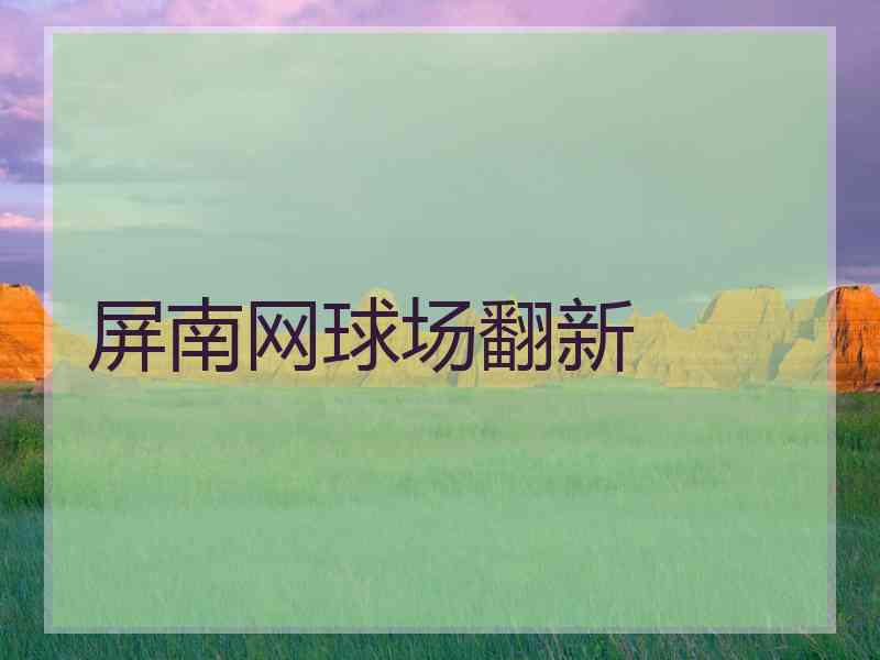 屏南网球场翻新
