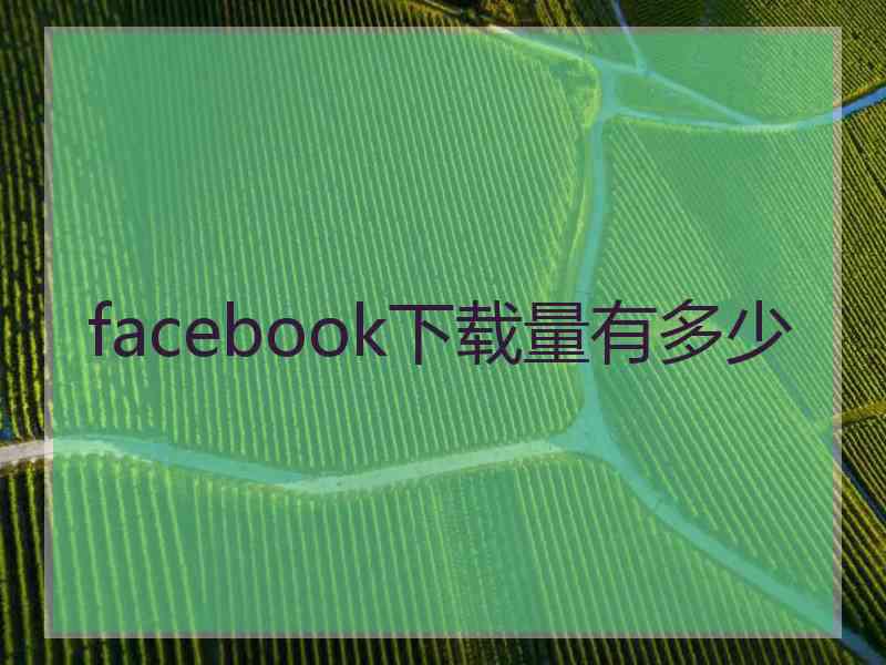 facebook下载量有多少