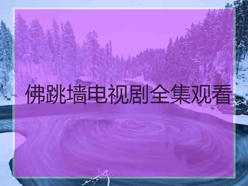 佛跳墙电视剧全集观看
