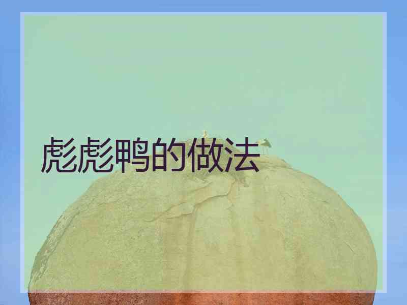 彪彪鸭的做法