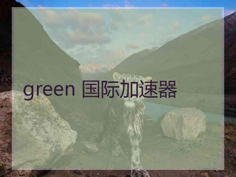 green 国际加速器