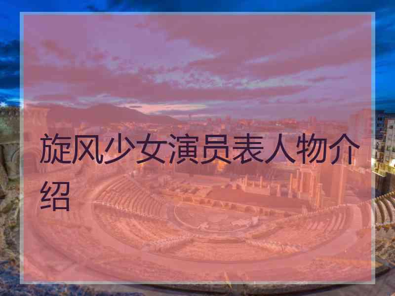 旋风少女演员表人物介绍