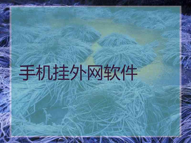 手机挂外网软件