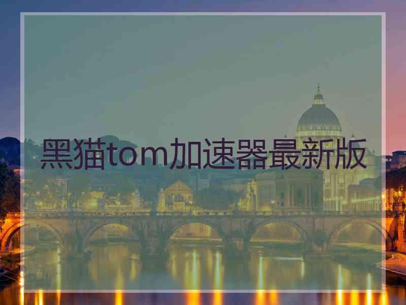 黑猫tom加速器最新版