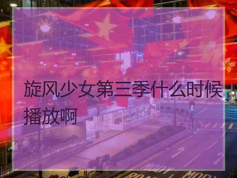 旋风少女第三季什么时候播放啊