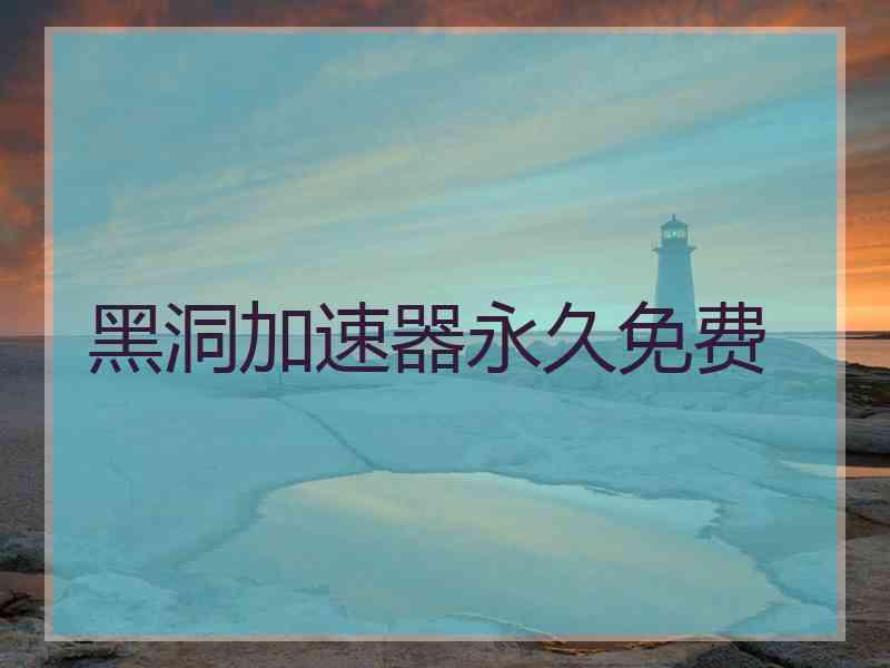黑洞加速器永久免费