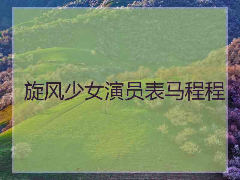 旋风少女演员表马程程