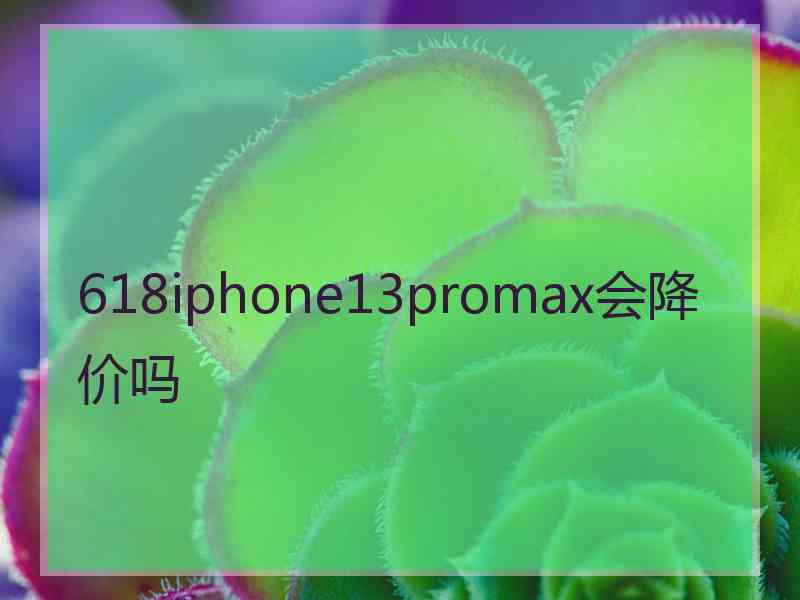 618iphone13promax会降价吗