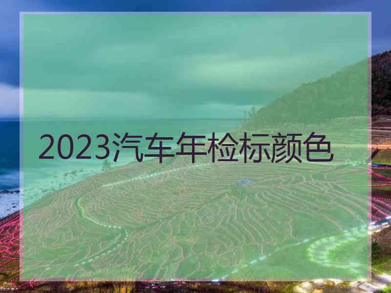 2023汽车年检标颜色