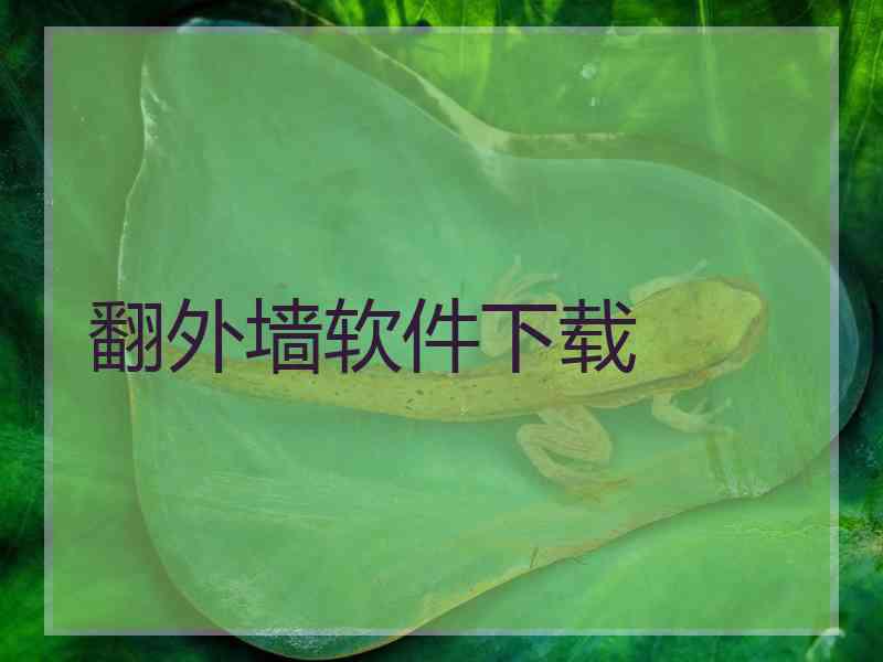 翻外墙软件下载