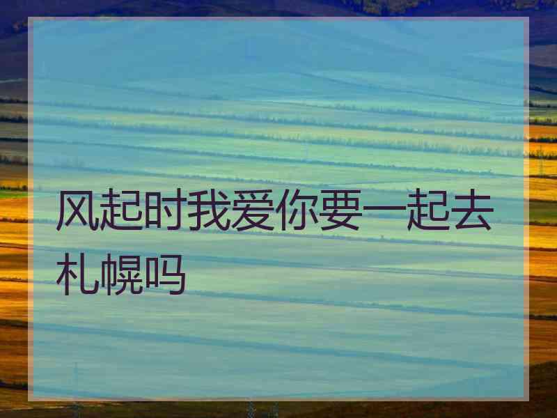 风起时我爱你要一起去札幌吗
