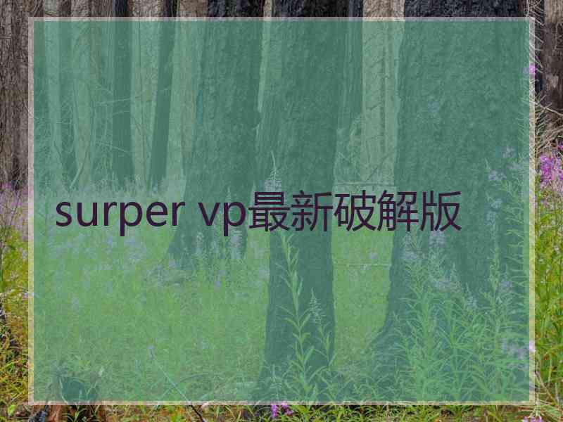 surper vp最新破解版