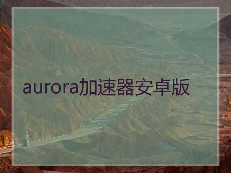 aurora加速器安卓版