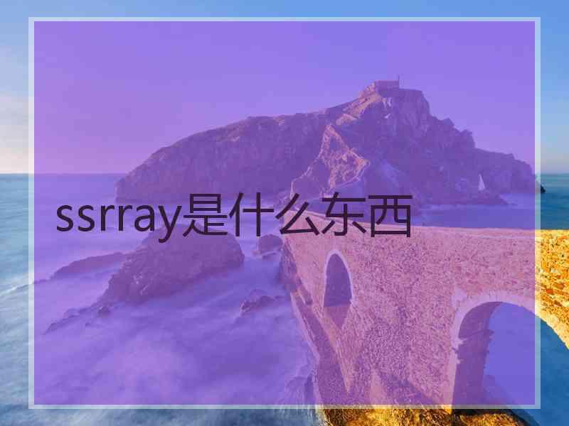 ssrray是什么东西