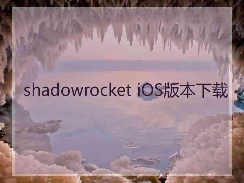 shadowrocket iOS版本下载