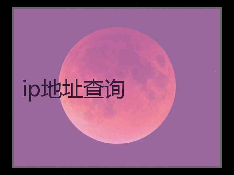 ip地址查询