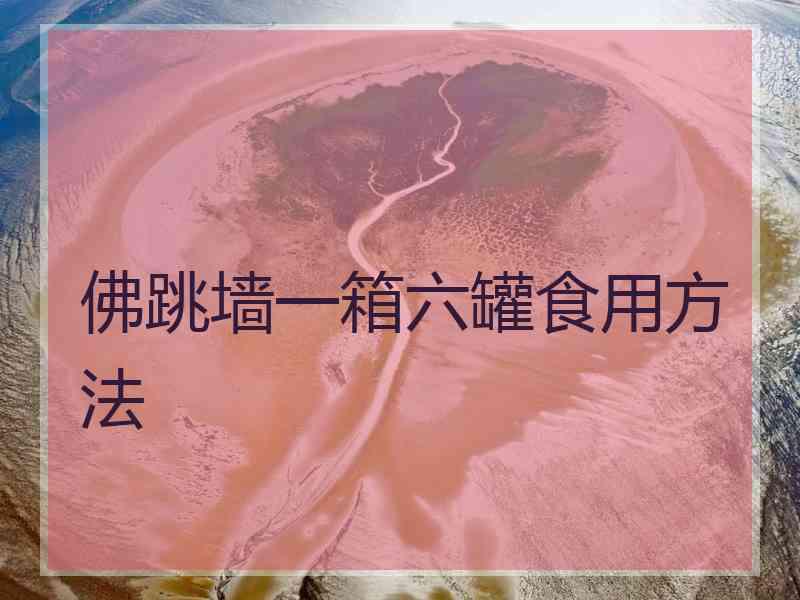 佛跳墙一箱六罐食用方法