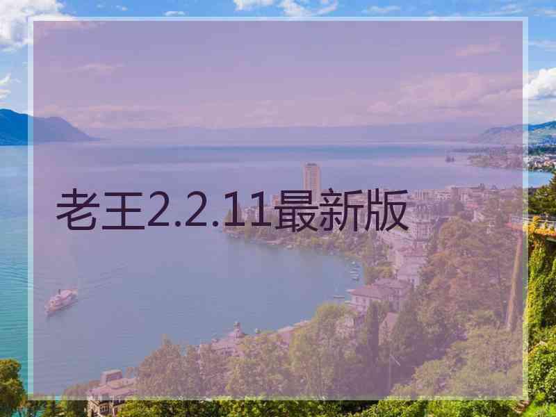 老王2.2.11最新版