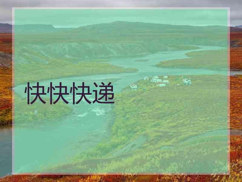 快快快递