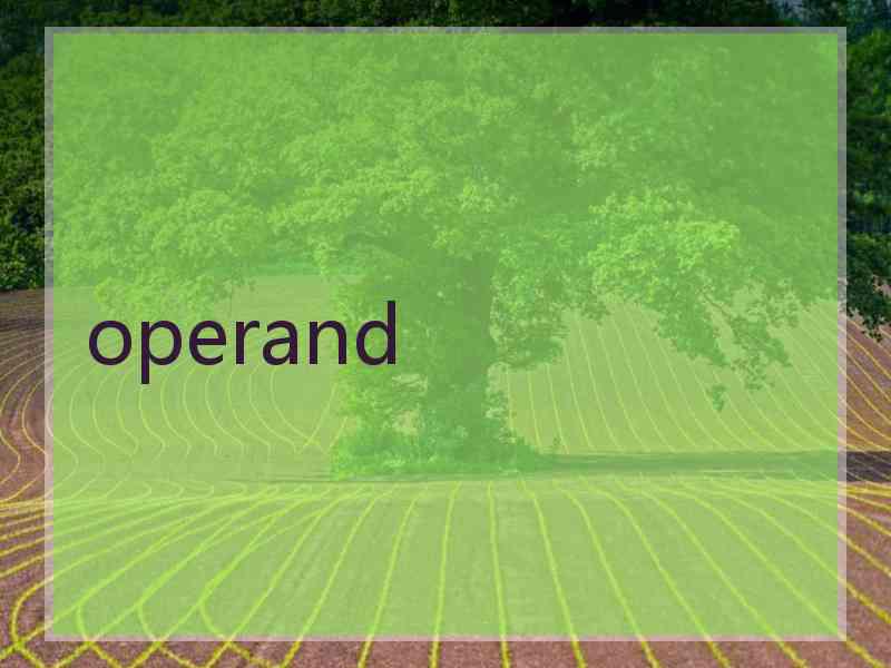 operand