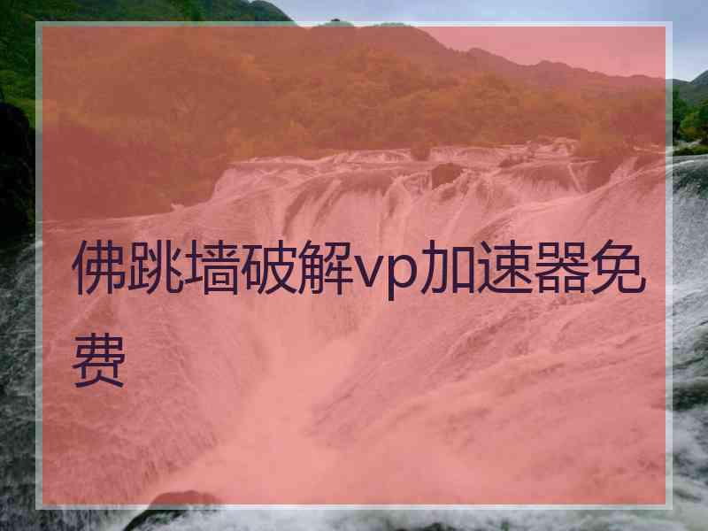 佛跳墙破解vp加速器免费