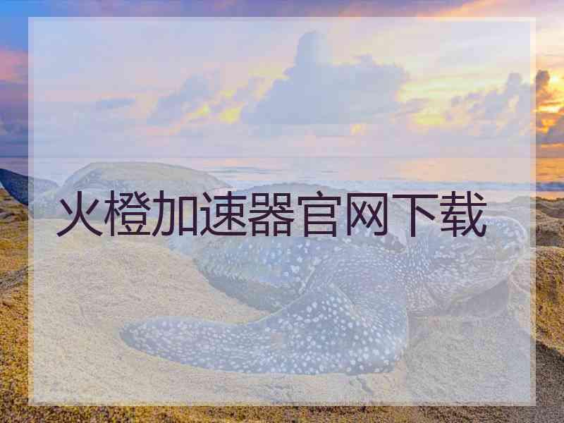 火橙加速器官网下载