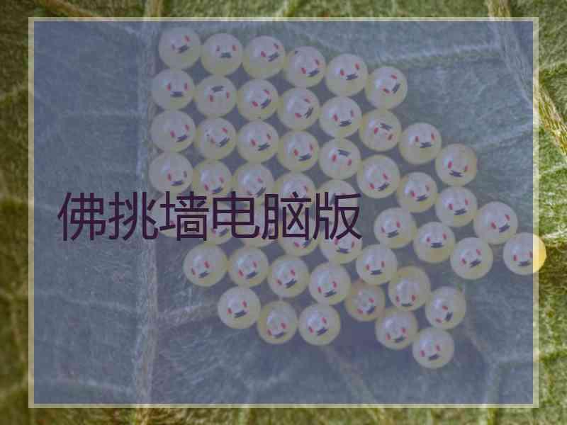 佛挑墙电脑版