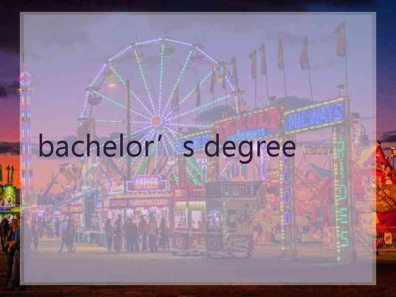 bachelor’s degree
