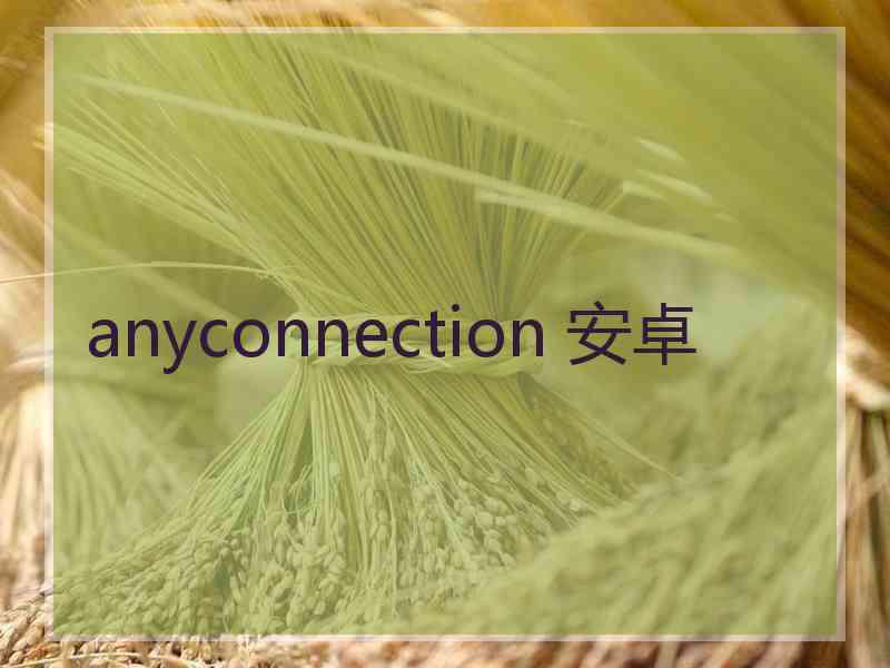 anyconnection 安卓