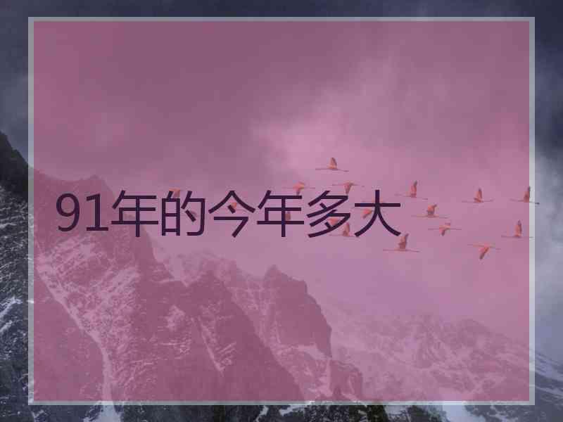 91年的今年多大