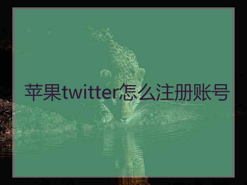 苹果twitter怎么注册账号