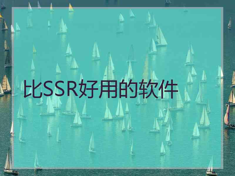 比SSR好用的软件