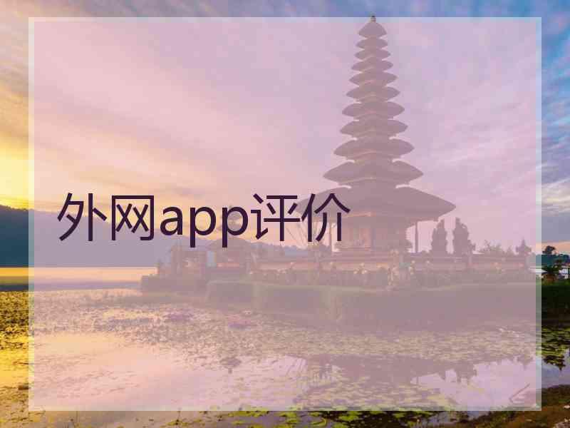 外网app评价