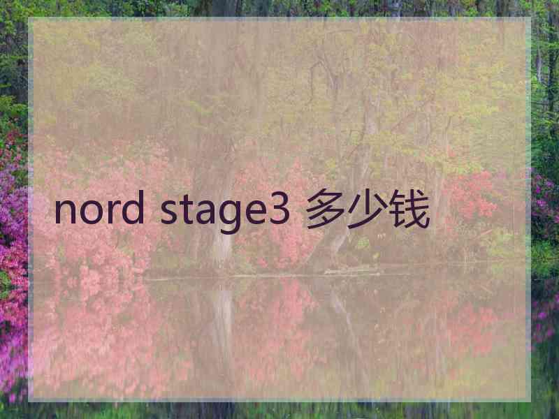 nord stage3 多少钱