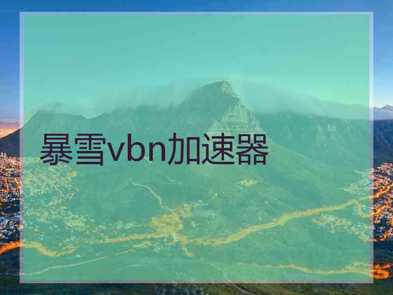 暴雪vbn加速器