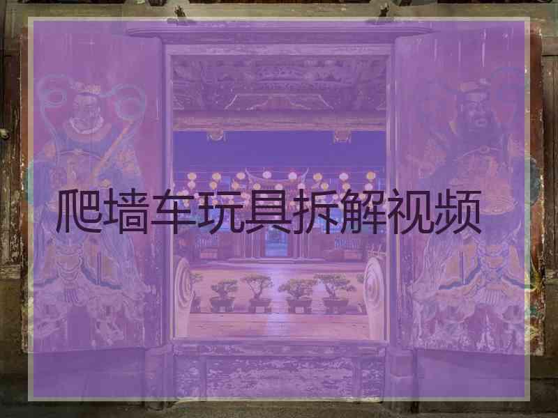 爬墙车玩具拆解视频