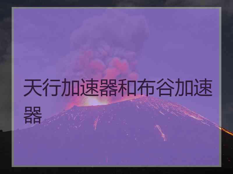 天行加速器和布谷加速器