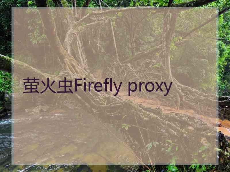 萤火虫Firefly proxy