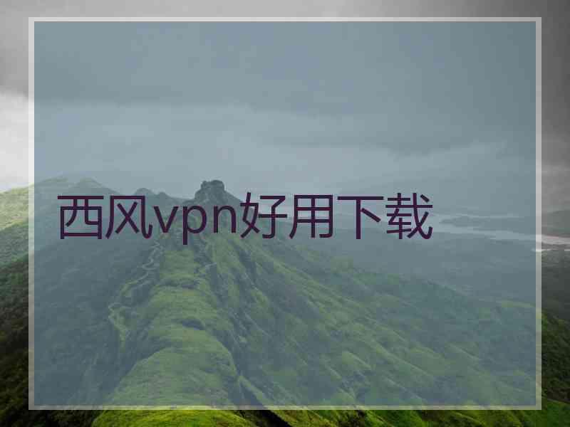 西风vpn好用下载