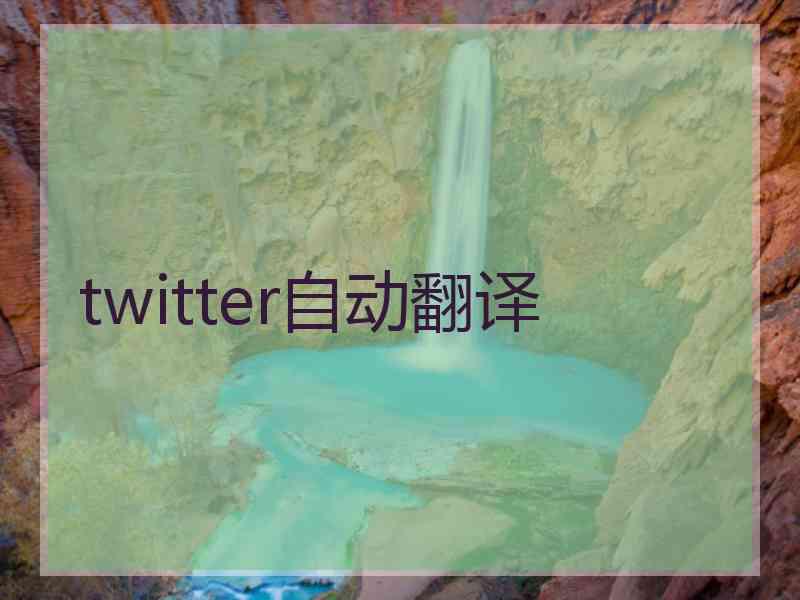 twitter自动翻译