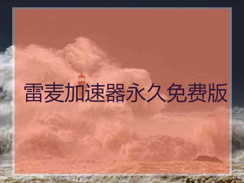 雷麦加速器永久免费版