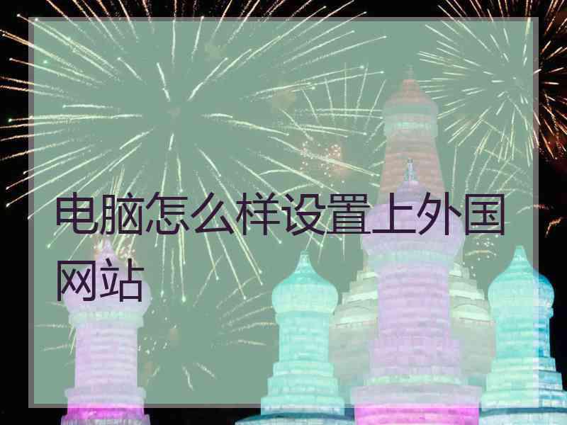 电脑怎么样设置上外国网站