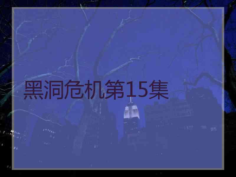 黑洞危机第15集