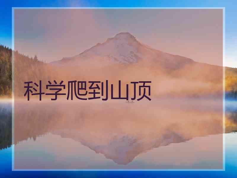 科学爬到山顶