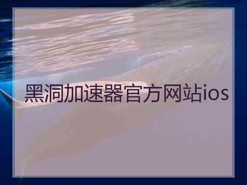 黑洞加速器官方网站ios