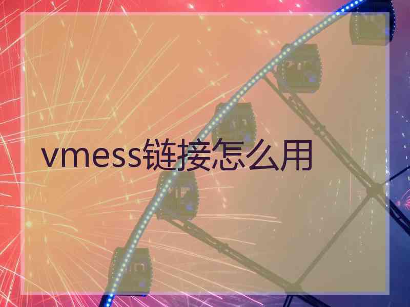 vmess链接怎么用