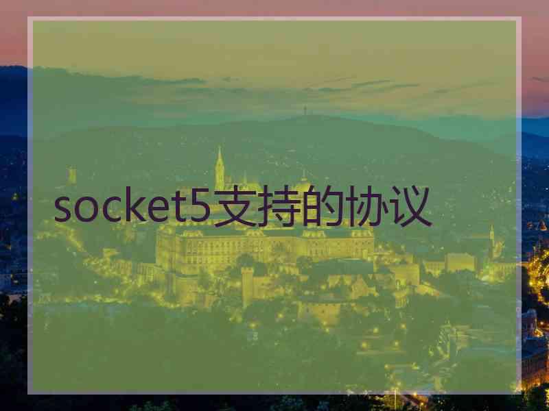 socket5支持的协议