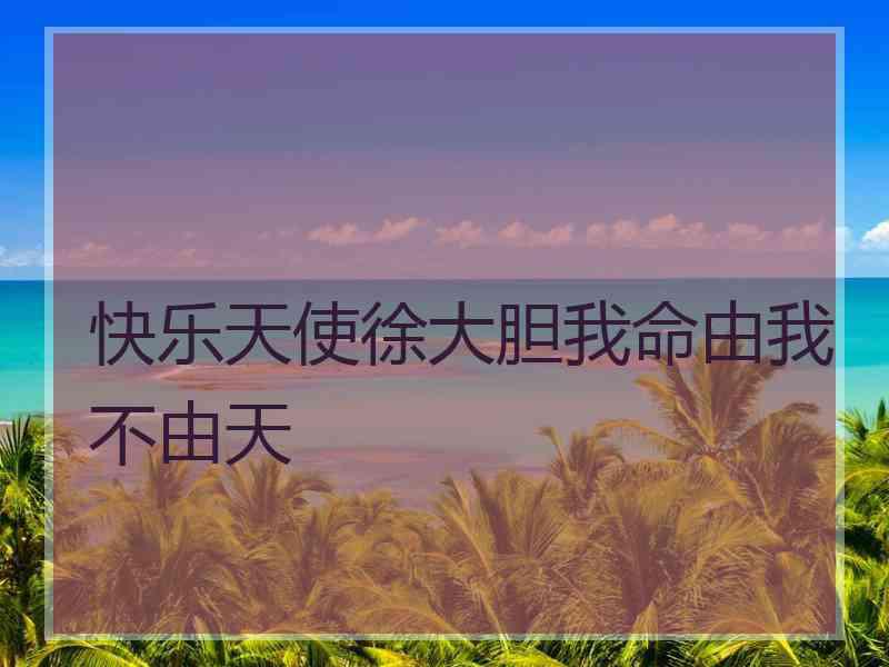 快乐天使徐大胆我命由我不由天